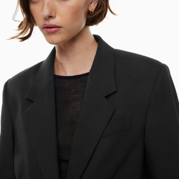 Aritzia Wilfred Francis Blazer XS in HEATHER MEDIUM GREY - Picture 6 of 7